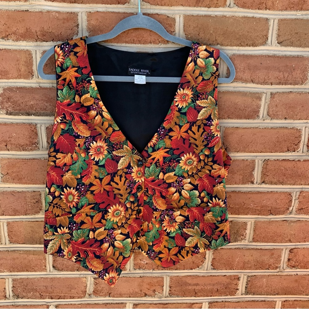 Fall inspired ladies vest size medium 100% cotton